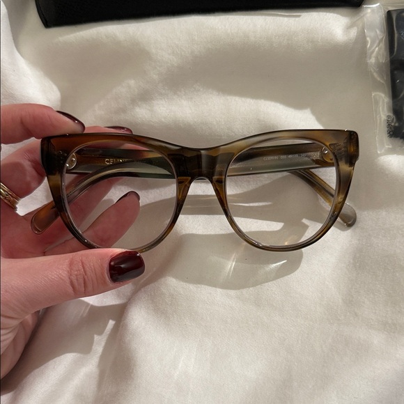 Celine Brown Ombré Tortoise Eyeglasses with Black Case - Picture 2 of 7